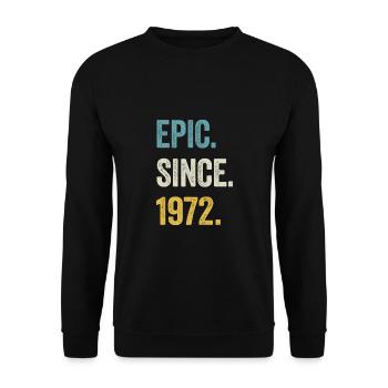 52e anniversaire 52 ans d’épopée depuis 1972 - Sweat-shirt Unisexe - noir - Devant - Alina (178cm) & Michal (187cm)