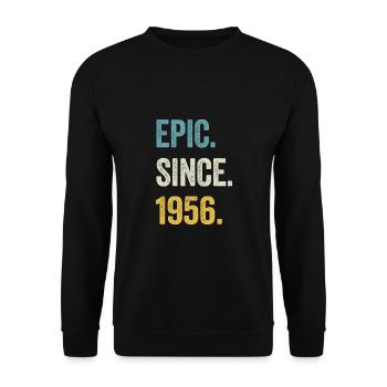68 Years Old Epic Since 1956 68th Birthday - Unisex Sweatshirt - black - Front - Alina (178cm) & Michal (187cm)