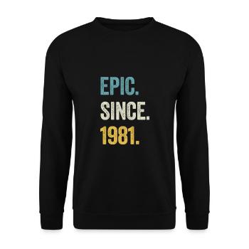 43e anniversaire 43 ans d’épopée depuis 1981 - Sweat-shirt Unisexe - noir - Devant - Alina (178cm) & Michal (187cm)