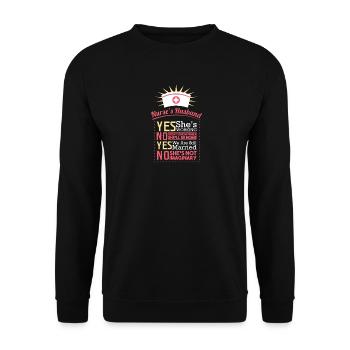 Cadeau de fière fiancée mari mari - Sweat-shirt Unisexe - noir - Devant - Alina (178cm) & Michal (187cm)