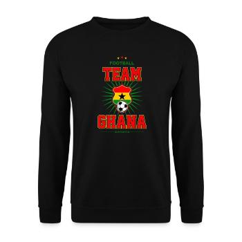 Ghana - Unisex Sweatshirt - black - Front - Alina (178cm) & Michal (187cm)
