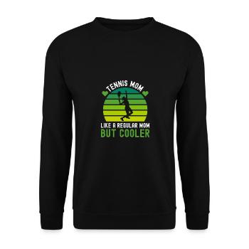 Tennis Mom Like a normal Mom but cooler Mutter - Unisex Pullover - Schwarz - Vorne - Alina (178cm) & Michal (187cm)
