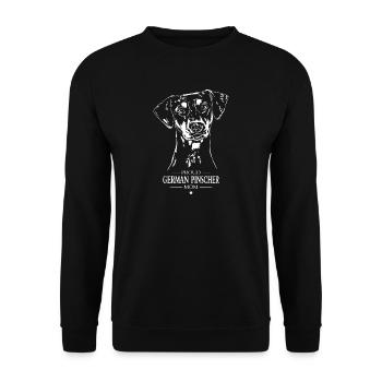 German Pinscher Mom Dog Dog Wilsigns - Unisex Sweatshirt - black - Front - Alina (178cm) & Michal (187cm)