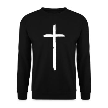 kreuz - Unisex Pullover - Schwarz - Vorne - Alina (178cm) & Michal (187cm)