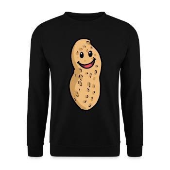 Happy Peanut Peanuts Nut Nuts Emotion - Sweat-shirt Unisexe - noir - Devant - Alina (178cm) & Michal (187cm)