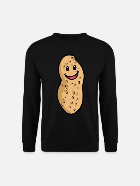 Fröhliche Erdnuss Erdnüsse Nuss Nüsse Emotion - Unisex Pullover - Schwarz