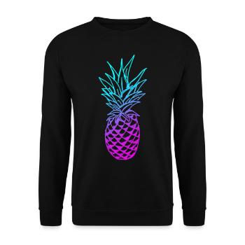 Pineapple Glow - Unisex Sweatshirt - black - Front - Alina (178cm) & Michal (187cm)
