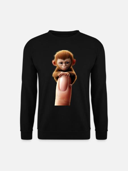 Doigt singe sur le doigt - Sweat-shirt Unisexe - noir