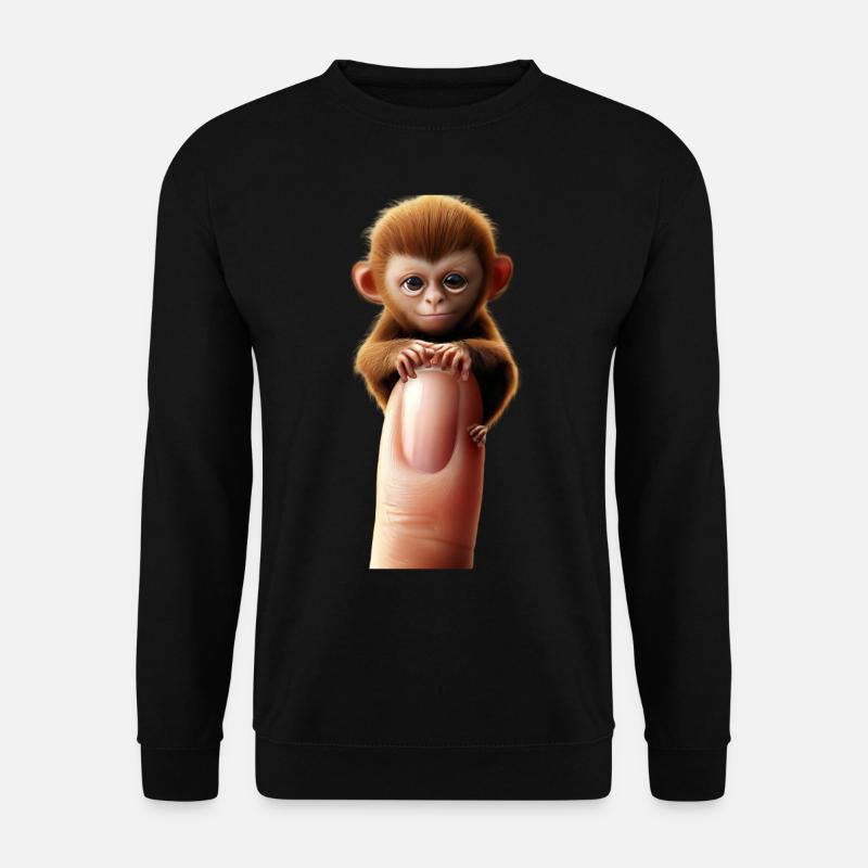 Doigt singe sur le doigt - Sweat-shirt Unisexe - noir