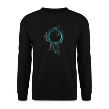 cpu Pc Nerd Raumschiff sci-Fi Core Platine lol cod - Unisex Pullover - Schwarz - Vorne - Alina (178cm) & Michal (187cm)