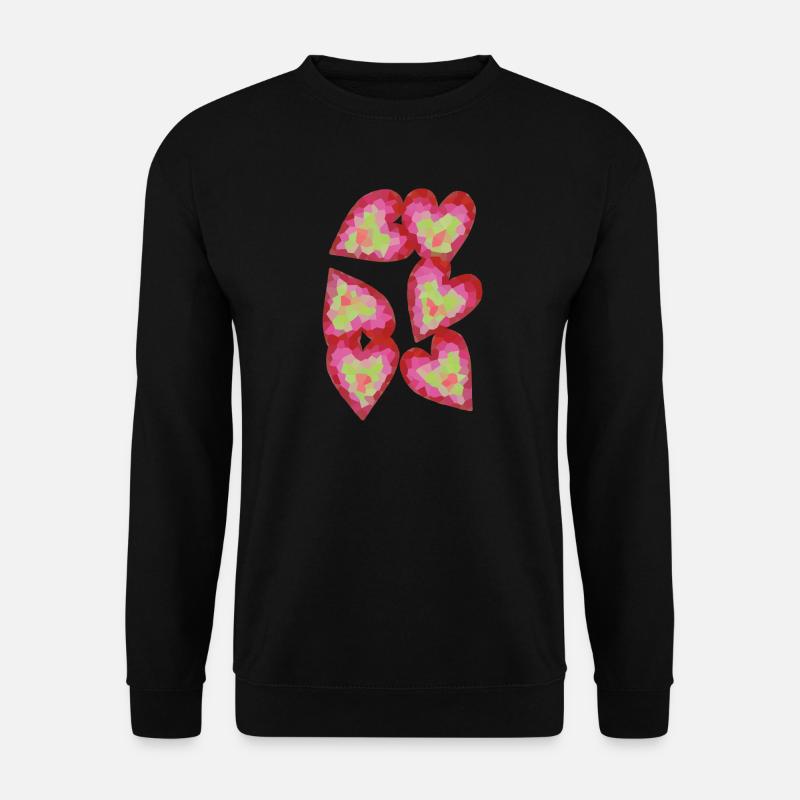 herzen kristalle - Unisex Pullover - Schwarz