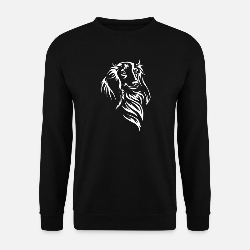 Dackel Kopf "Black Edition" - Unisex Pullover - Schwarz