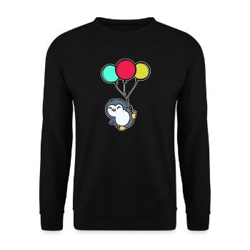 Ballon Cool Animal Sweet Penguin Bird - Sweat-shirt Unisexe - noir - Devant - Alina (178cm) & Michal (187cm)
