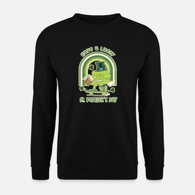 Trèfle patineur de la Saint-Patrick - Sweat-shirt Unisexe - noir