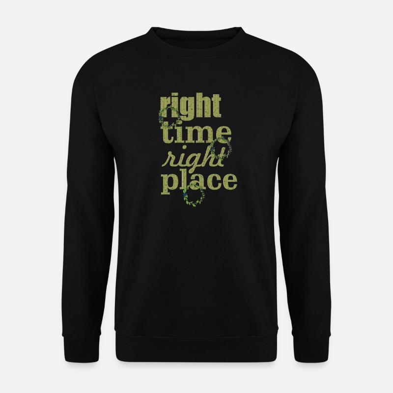 right time - Unisex Pullover - Schwarz