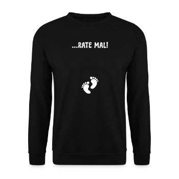Babyglück Babyfüße Schwangerschaft Schwanger - Unisex Pullover - Schwarz - Vorne - Alina (178cm) & Michal (187cm)