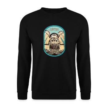 Illustration Eingang Pena Palace, Sintra, Portugal - Unisex Pullover - Schwarz - Vorne - Alina (178cm) & Michal (187cm)