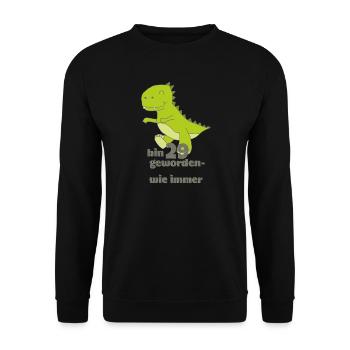 dino bin 29 - Unisex Pullover - Schwarz - Vorne - Alina (178cm) & Michal (187cm)