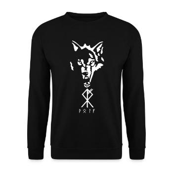 Rune viking du loup - Sweat-shirt Unisexe - noir - Devant - Alina (178cm) & Michal (187cm)