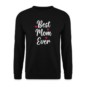Beste Mutter aller Zeiten - Unisex Pullover - Schwarz - Vorne - Alina (178cm) & Michal (187cm)