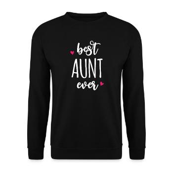 Best Aunt Ever - Unisex Sweatshirt - black - Front - Alina (178cm) & Michal (187cm)