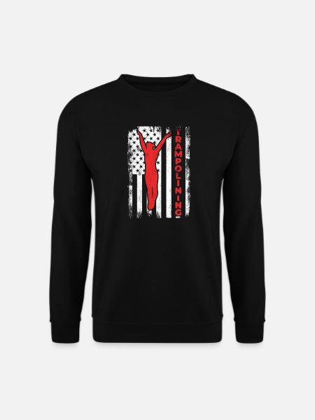 USA Flag Patriotic Trampoline - Unisex Sweatshirt - black