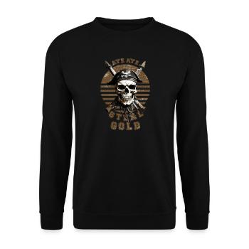Piraten - Unisex Pullover - Schwarz - Vorne - Alina (178cm) & Michal (187cm)