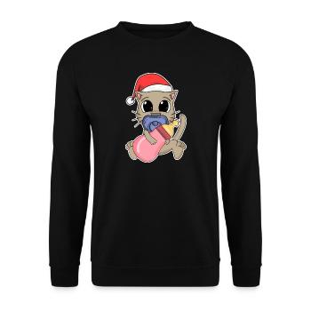 Cat Baby Christmas - Unisex Sweatshirt - black - Front - Alina (178cm) & Michal (187cm)