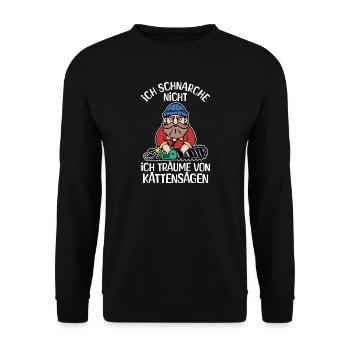 Bûcheron déclaration tronçonneuse boiseries bois - Sweat-shirt Unisexe - noir - Devant - Alina (178cm) & Michal (187cm)