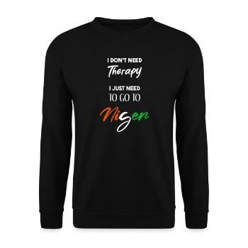 Niger funny gift idea Africa funny saying - Unisex Sweatshirt - black - Front - Alina (178cm) & Michal (187cm)