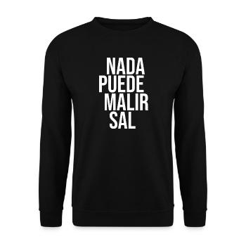 Nothing can harm salt - Unisex Sweatshirt - black - Front - Alina (178cm) & Michal (187cm)