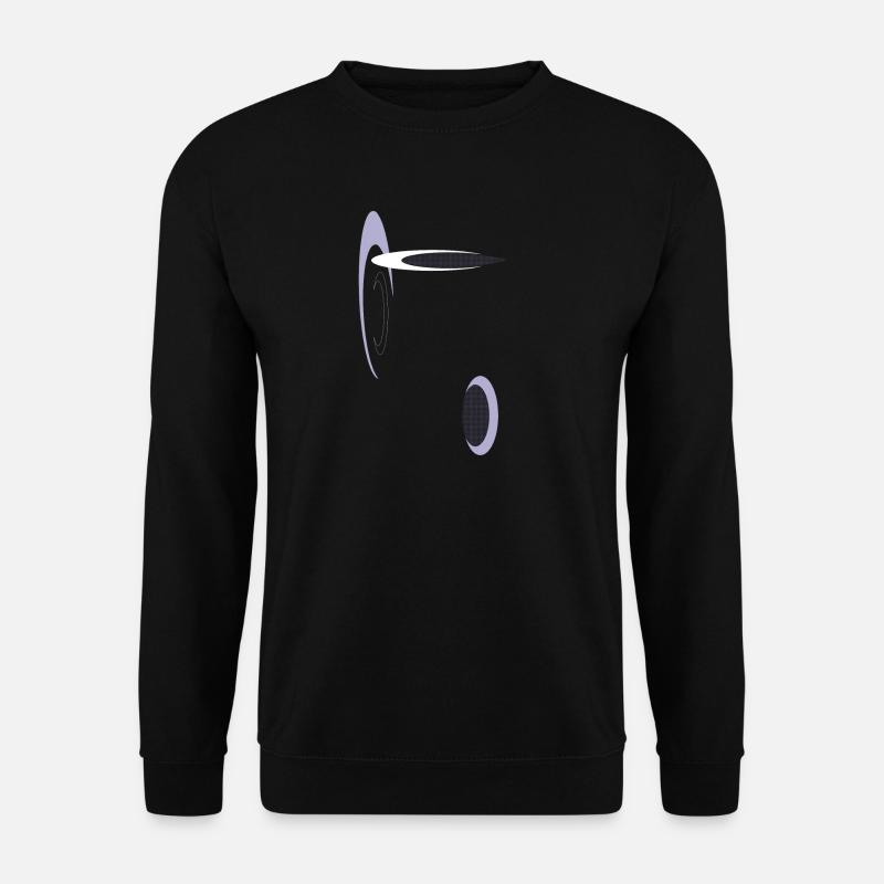 Abstrakte Geometrie in Lila - Unisex Pullover - Schwarz