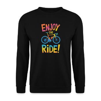 Profitez de la conception du vélo de balade - Sweat-shirt Unisexe - noir - Devant - Alina (178cm) & Michal (187cm)