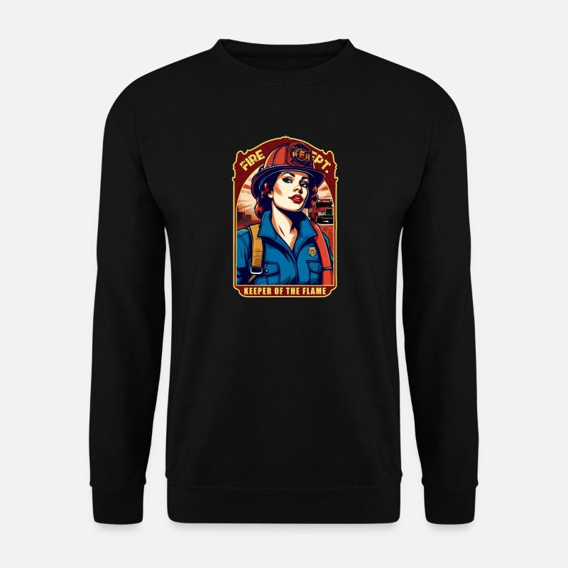 Feuerwehrfrau - Unisex Pullover - Schwarz