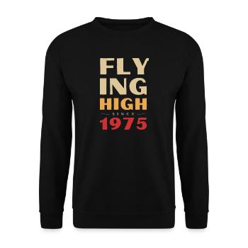Flying high since 1975 - Unisex Sweatshirt - black - Front - Alina (178cm) & Michal (187cm)