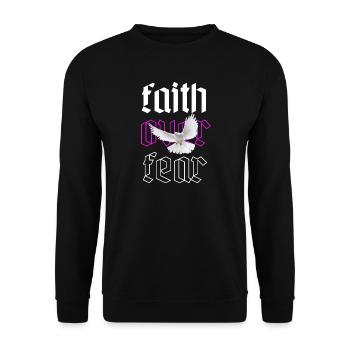 La foi plutôt que la peur - Sweat-shirt Unisexe - noir - Devant - Alina (178cm) & Michal (187cm)