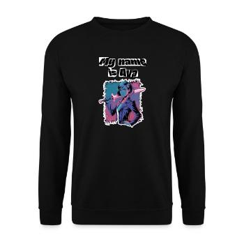 My name is Ava 2026 - Unisex Sweatshirt - black - Front - Alina (178cm) & Michal (187cm)