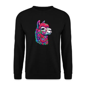 Alpaka - Unisex Pullover - Schwarz - Vorne - Alina (178cm) & Michal (187cm)