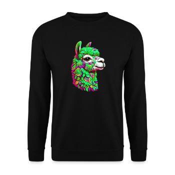 Alpaca - Unisex Sweatshirt - black - Front - Alina (178cm) & Michal (187cm)