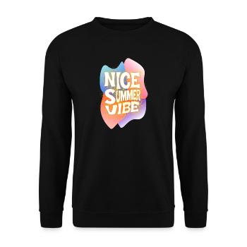 Nice summer vibe - Unisex Sweatshirt - black - Front - Alina (178cm) & Michal (187cm)