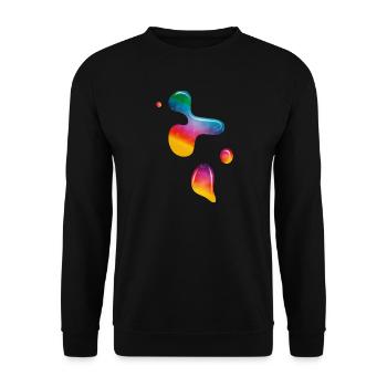 Flowing Paint Bubbles – Lava Lamp Magic - Unisex Sweatshirt - black - Front - Alina (178cm) & Michal (187cm)