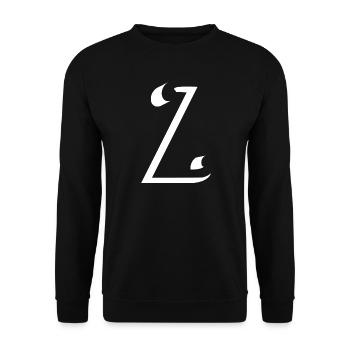 Lettre Z, nom, la lettre Z - Sweat-shirt Unisexe - noir - Devant - Alina (178cm) & Michal (187cm)
