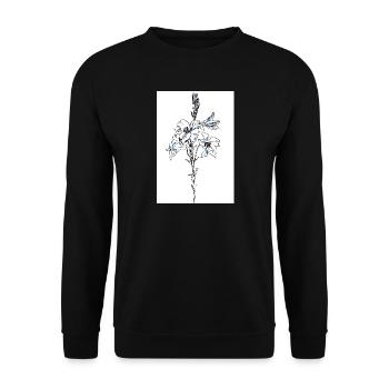 Blue lillies - Unisex Pullover - Schwarz - Vorne - Alina (178cm) & Michal (187cm)