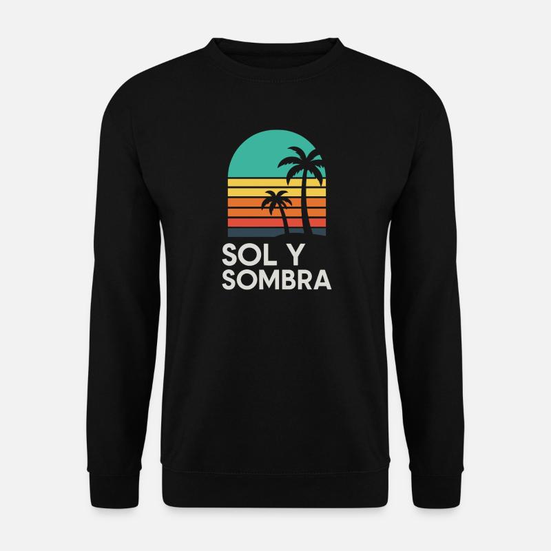 Boden und Schatten Sunset Palm - Unisex Pullover - Schwarz