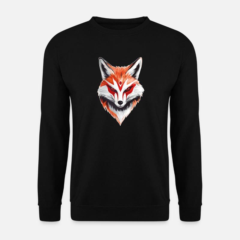 Fox Japanese Mask - Unisex Sweatshirt - black