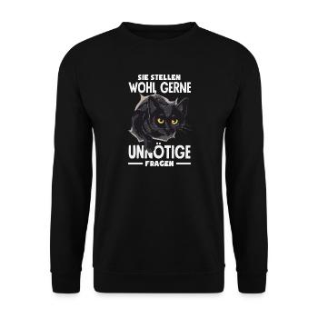 They probably like to ask unnecessary questions - Unisex Sweatshirt - black - Front - Alina (178cm) & Michal (187cm)