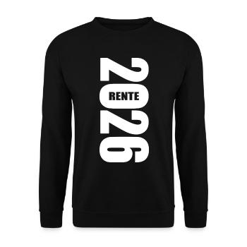 Pension 2026 - Retirement - Pension - Unisex Sweatshirt - black - Front - Alina (178cm) & Michal (187cm)