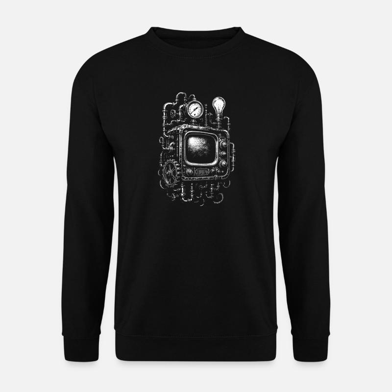 Steampunk Television Engine - Unisex Sweatshirt - black