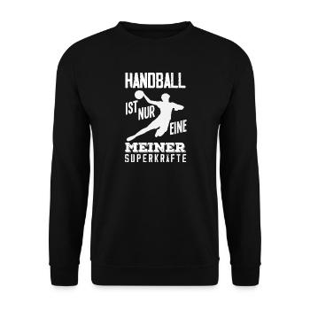 Handballspieler Handball Handballer Geschenke - Unisex Pullover - Schwarz - Vorne - Alina (178cm) & Michal (187cm)