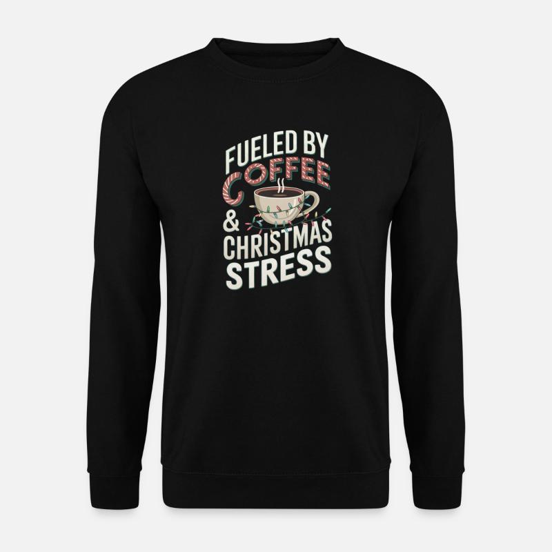 Christmas Coffee Humor - Unisex Sweatshirt - black